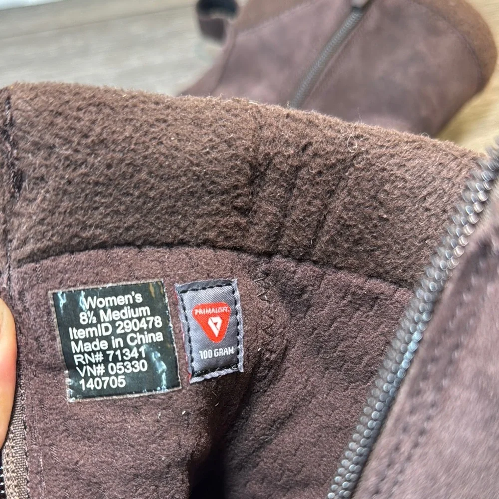 LL bean Brown Suede winter Boots woman’s 8.5 (s31)